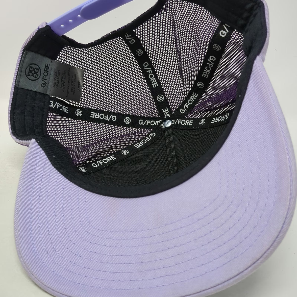 G/FORE Trucker Hat Purple One Size Snapback Mesh Raised Logo A-Frame Golf Hat