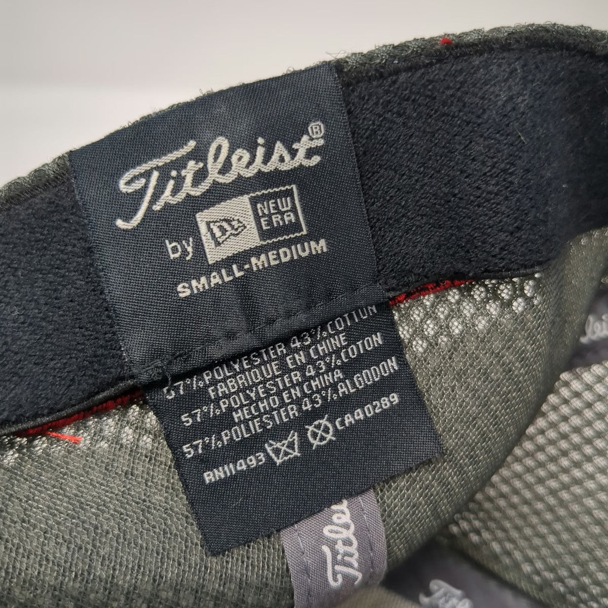 New Era Baseball Cap Gray M Titleist Golf Pro V1 FootJoy FJ Mesh Stretch Fit hat