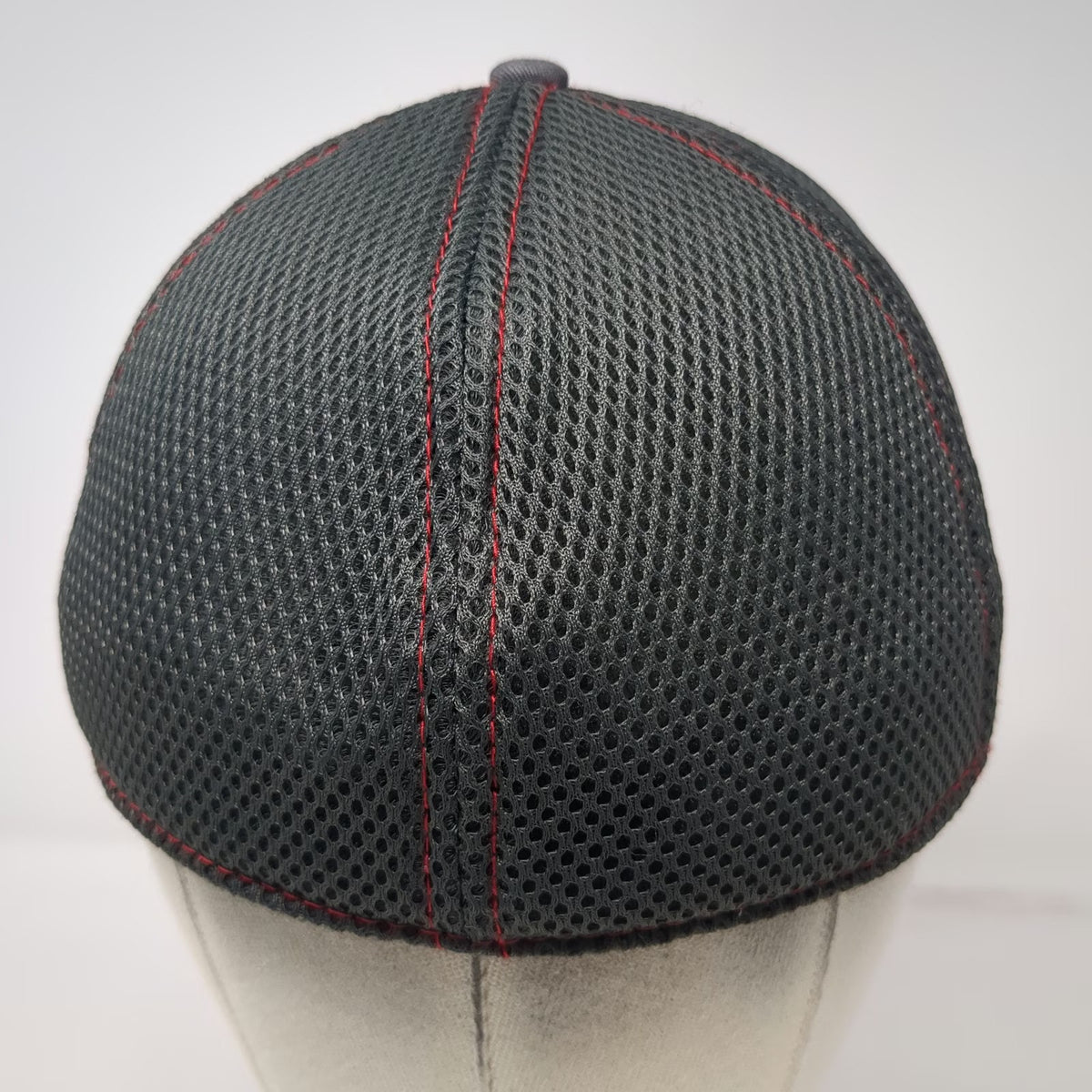 New Era Gray Baseball Cap M Lower Valley Machine Shop Mesh Stretch 39THIRTY Hat