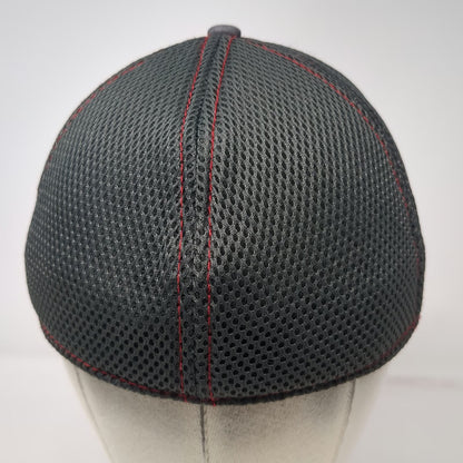 New Era Gray Baseball Cap M Lower Valley Machine Shop Mesh Stretch 39THIRTY Hat