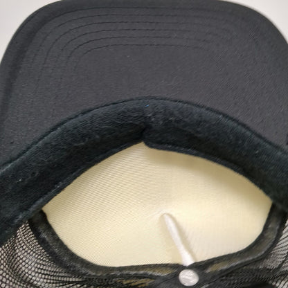 OTTO Trucker Hat Black One Size Stay In Your Lane Checkered Mesh Back Foam Hat