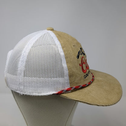 Coors Trucker Hat Brown White Red Blue One Size Corduroy Rope Snapback Beer