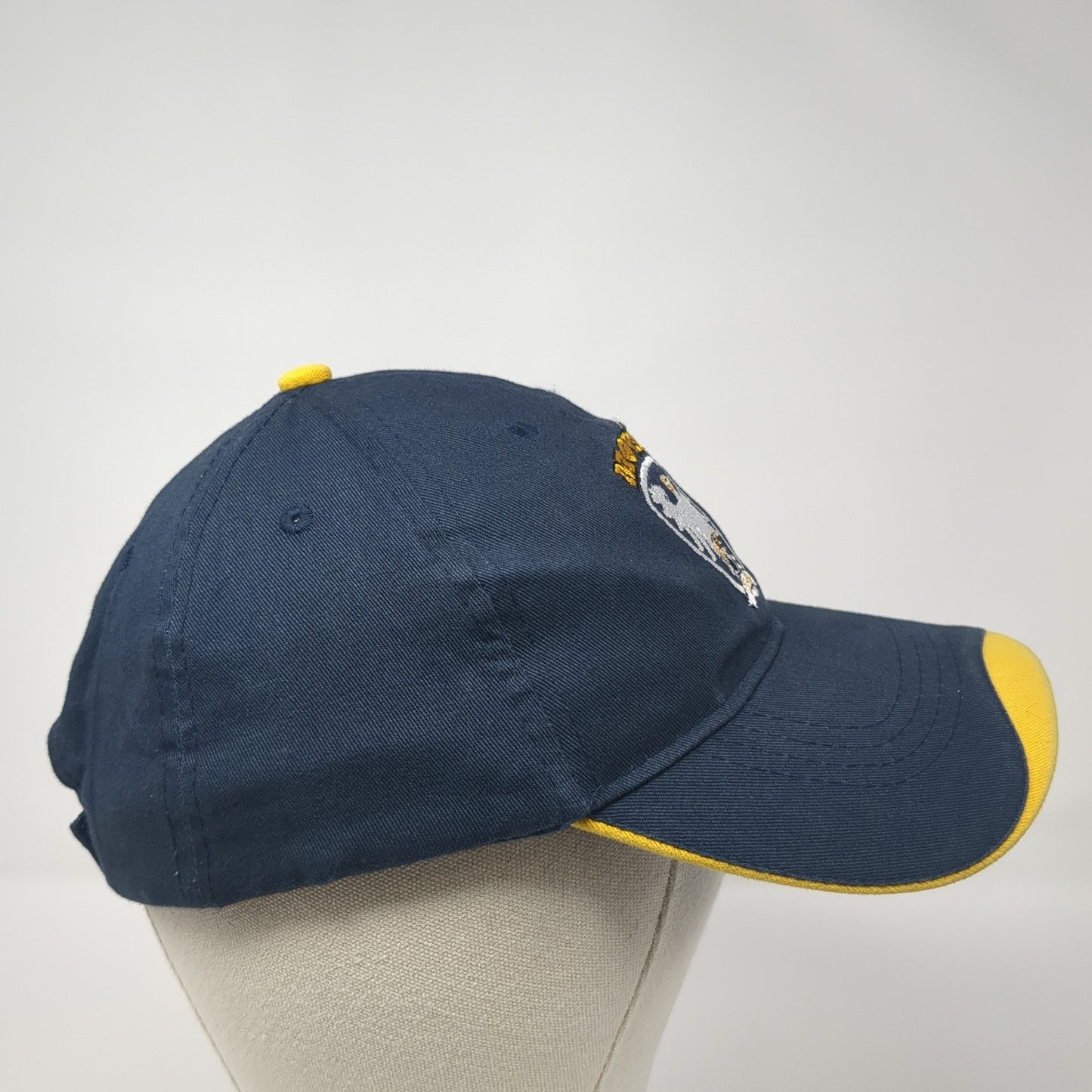 Movax Strapback Hat Blue One Size Adjustable Embroidered Logo Hit Wear