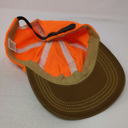 Filson Baseball Cap Orange Brown Strapback Made in USA Hat Hunting Vintage