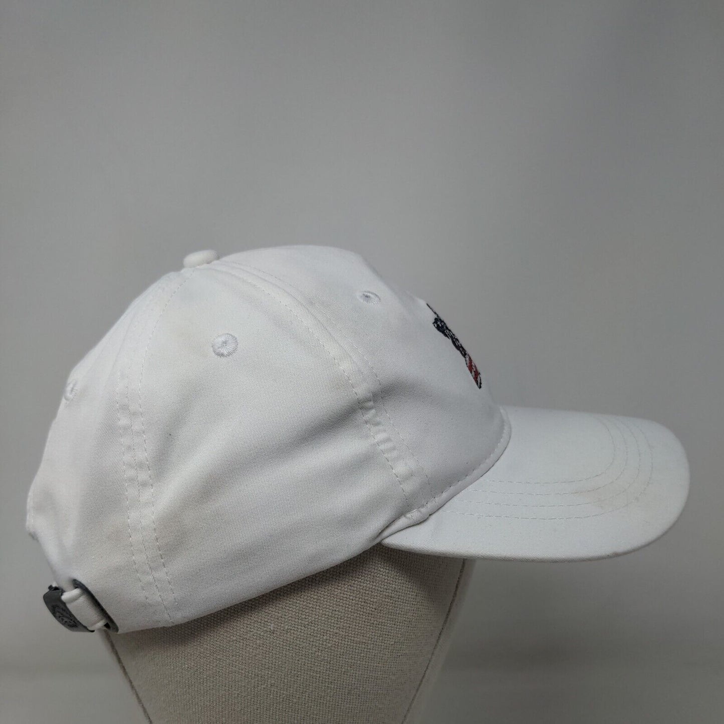 Patriotic Flower Slideback Hat White One Size Embroidered 6 Panel Tommy Bahama