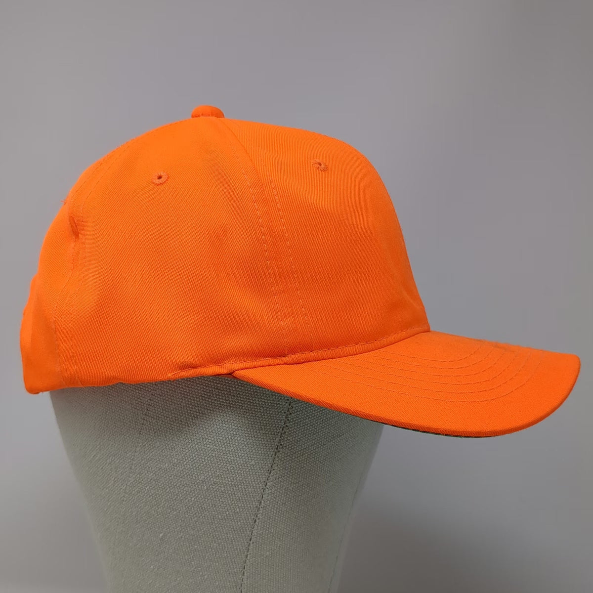 Outdoor Cap Snapback Orange OSFM Green Underbrim Blank Structured 6 Panel Hat