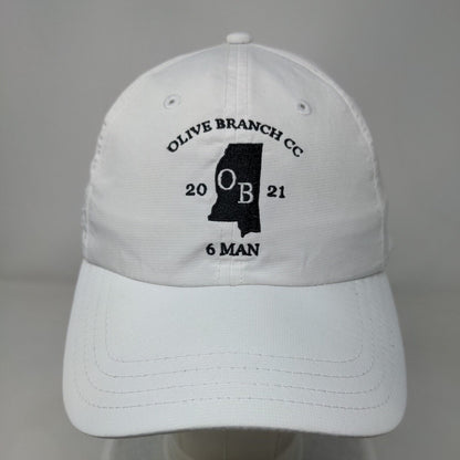 Olive Branch CC 2021 6 Man Strapback Hat White OS Adjustable Pukka Polyester