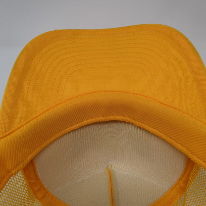 Minneapolis-Moline Snapback Rope Trucker Hat Yellow One Size Mesh Back