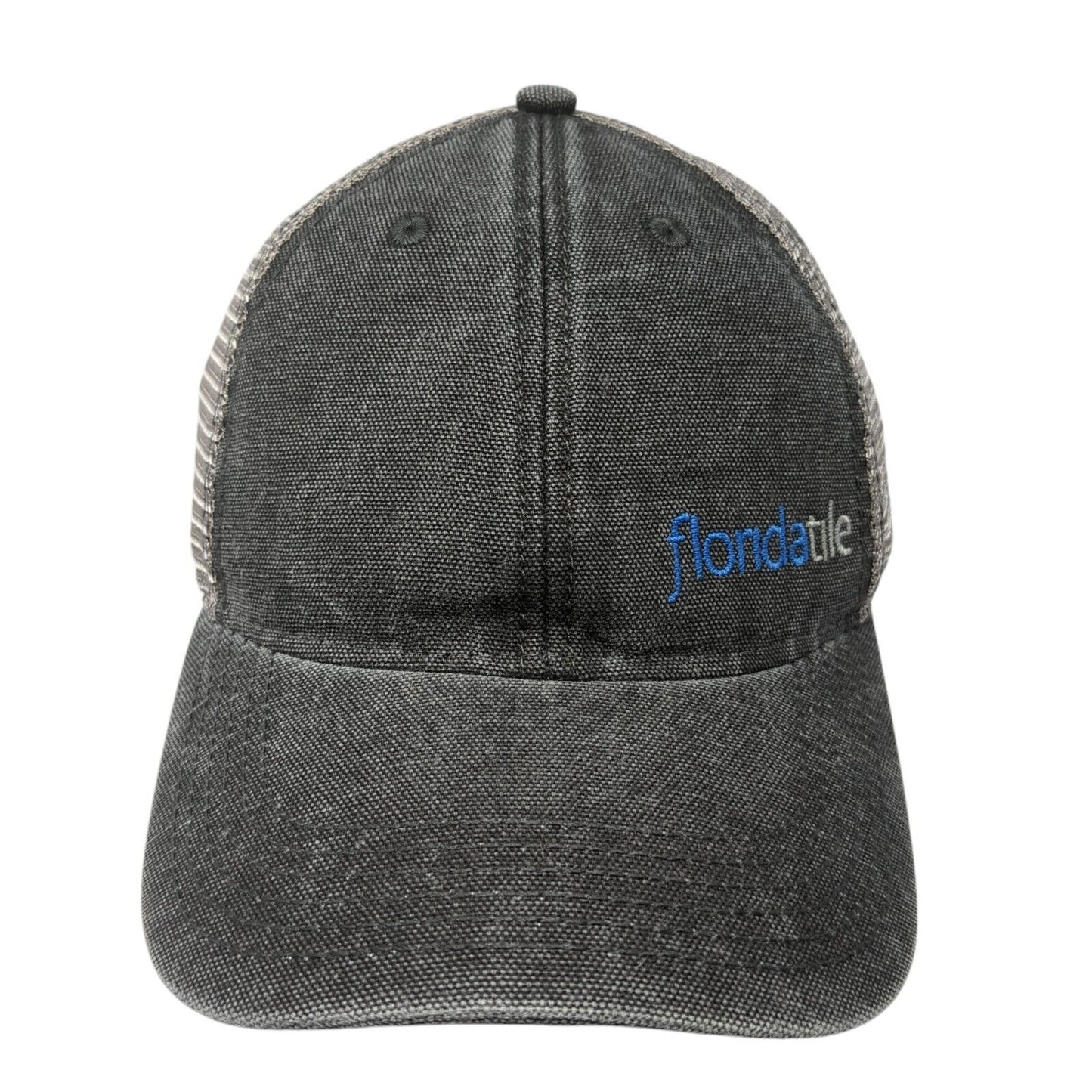 Floridatile Snapback Trucker Hat Gray OS Adjustable Embroidered Mesh Legacy