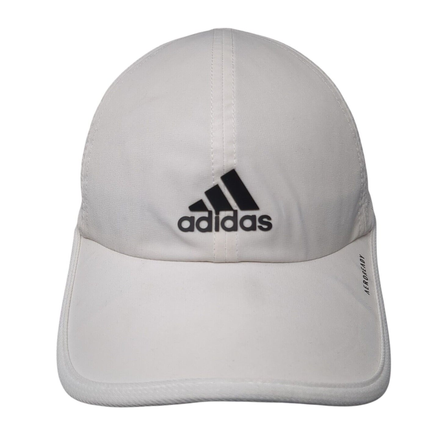 Adidas Aeroready Strapback Hat White One Size Adjustable Breathable 6 Panel
