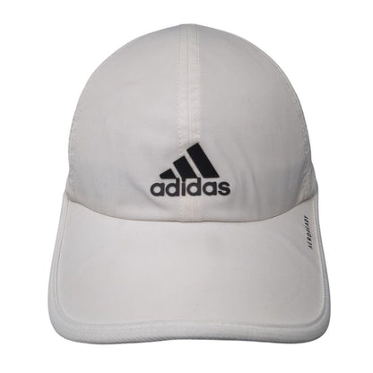 Adidas Aeroready Strapback Hat White One Size Adjustable Breathable 6 Panel