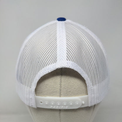 Letter M Snapback Mesh Back Trucker Hat Blue One Size Pacific Headwear