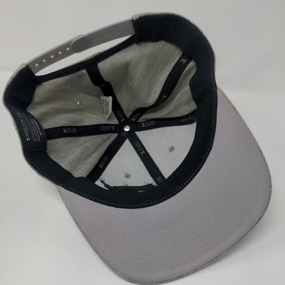 Roots Snapback Hat Gray One Size Adjustable Embroidered 110 Flexfit Tech Yupoong
