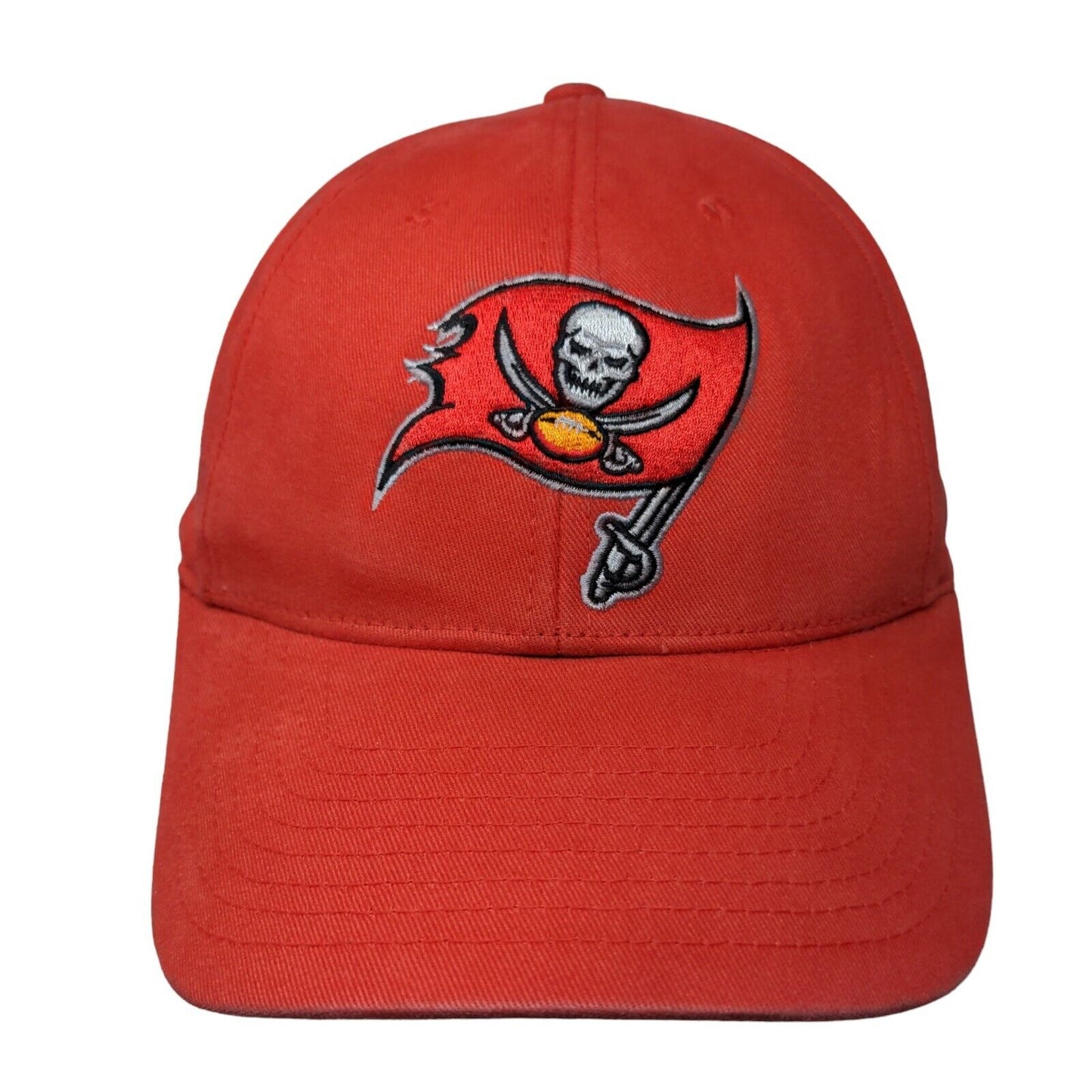 Tampa Bay Buccaneers Strapback Hat Red OS Embroidered Flag Logo NFL
