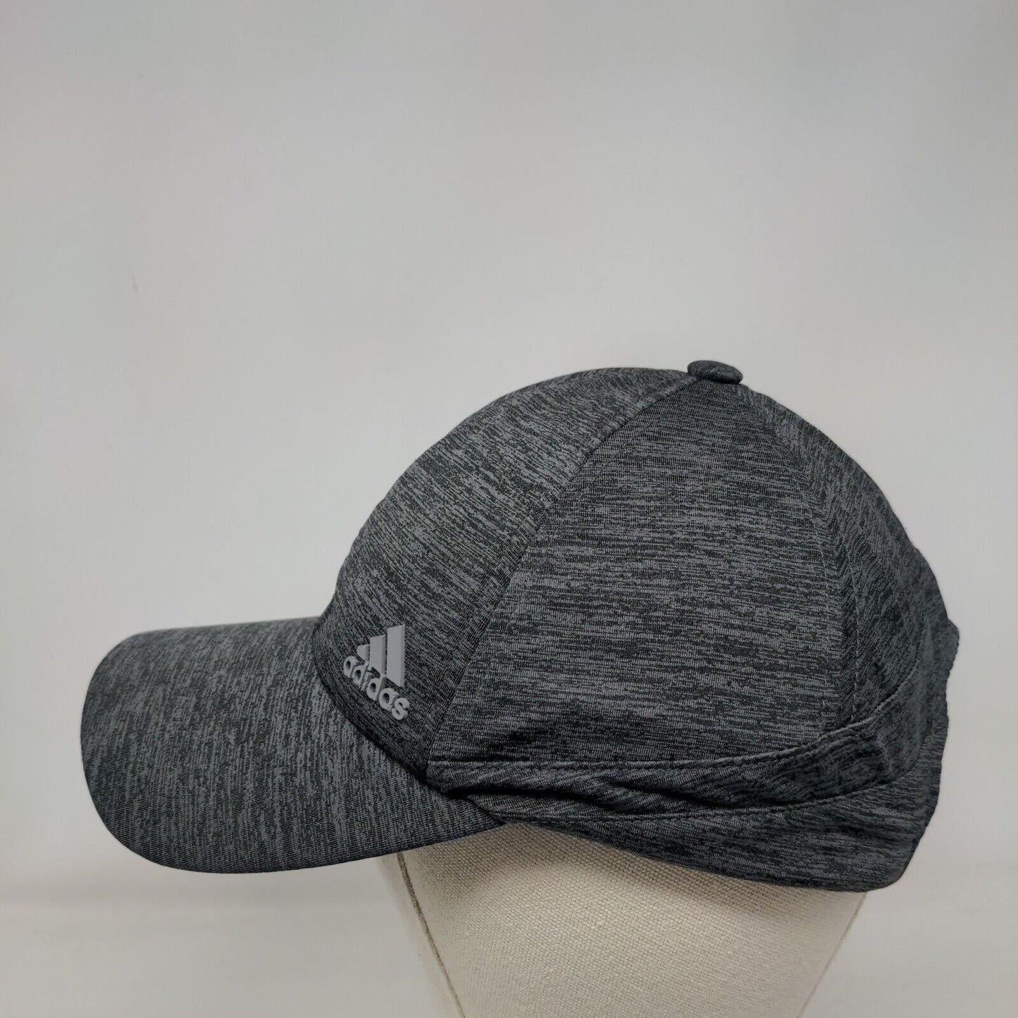 Adidas Strapback Hat Gray One Size Adjustable Climalite Vented Holes 6 Panel
