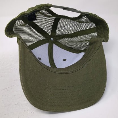 Port Authority Trucker Hat Green One Size Mesh Snapback Rock Climbing Logo Cap