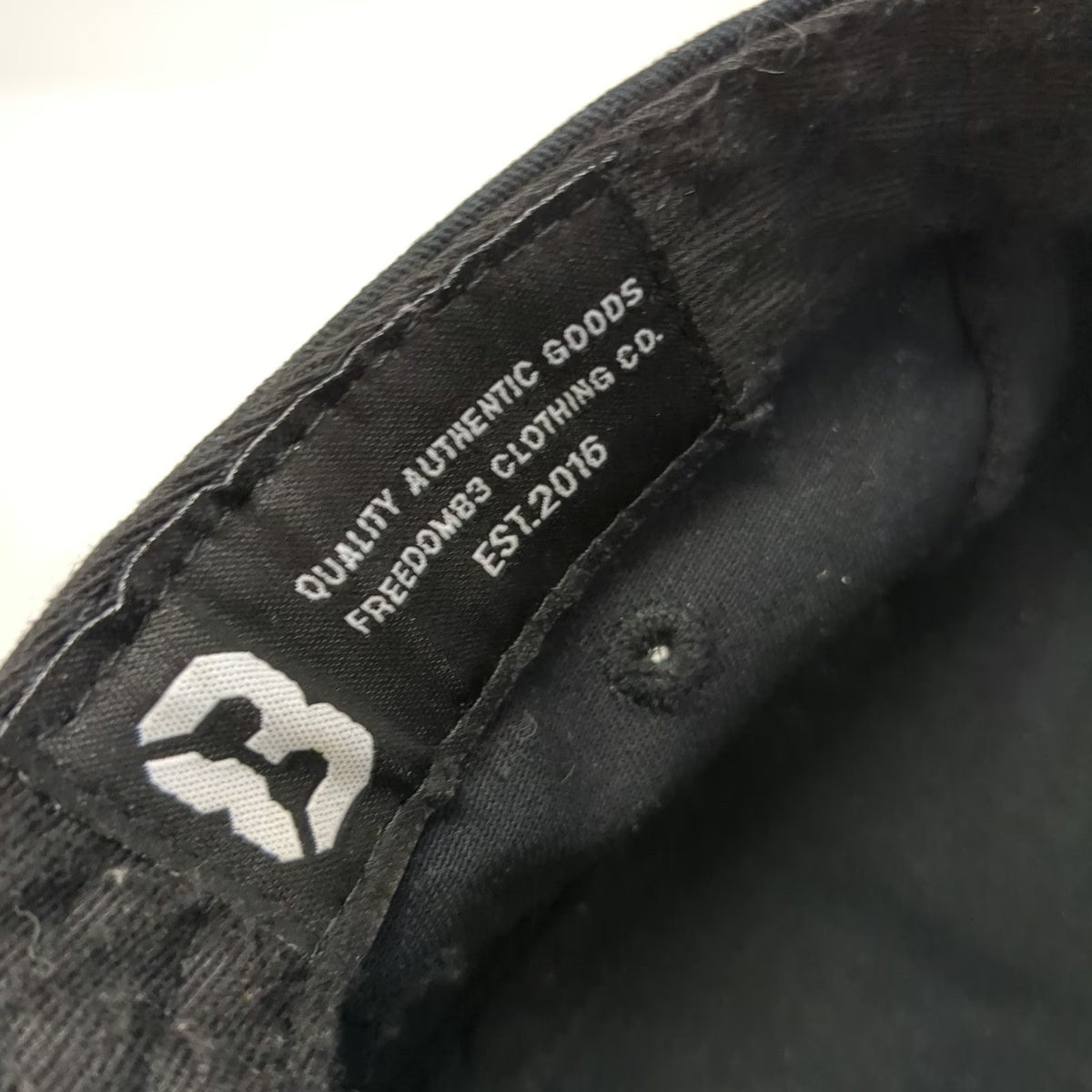 Freedom83 Clothing Co. 5 Panel Black One Size Hat Freedom Script Graphic B Logo