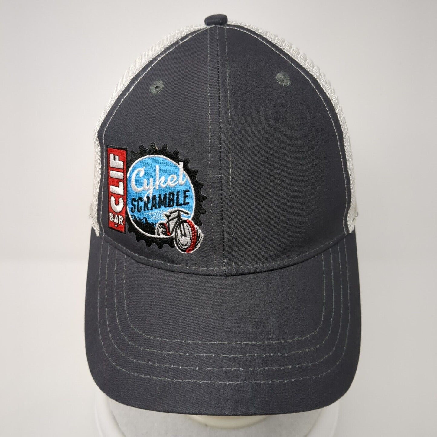 Cykel Scramble CILF Bar Snapback Trucker Hat Gray OS Adjustable Mesh Back Boco
