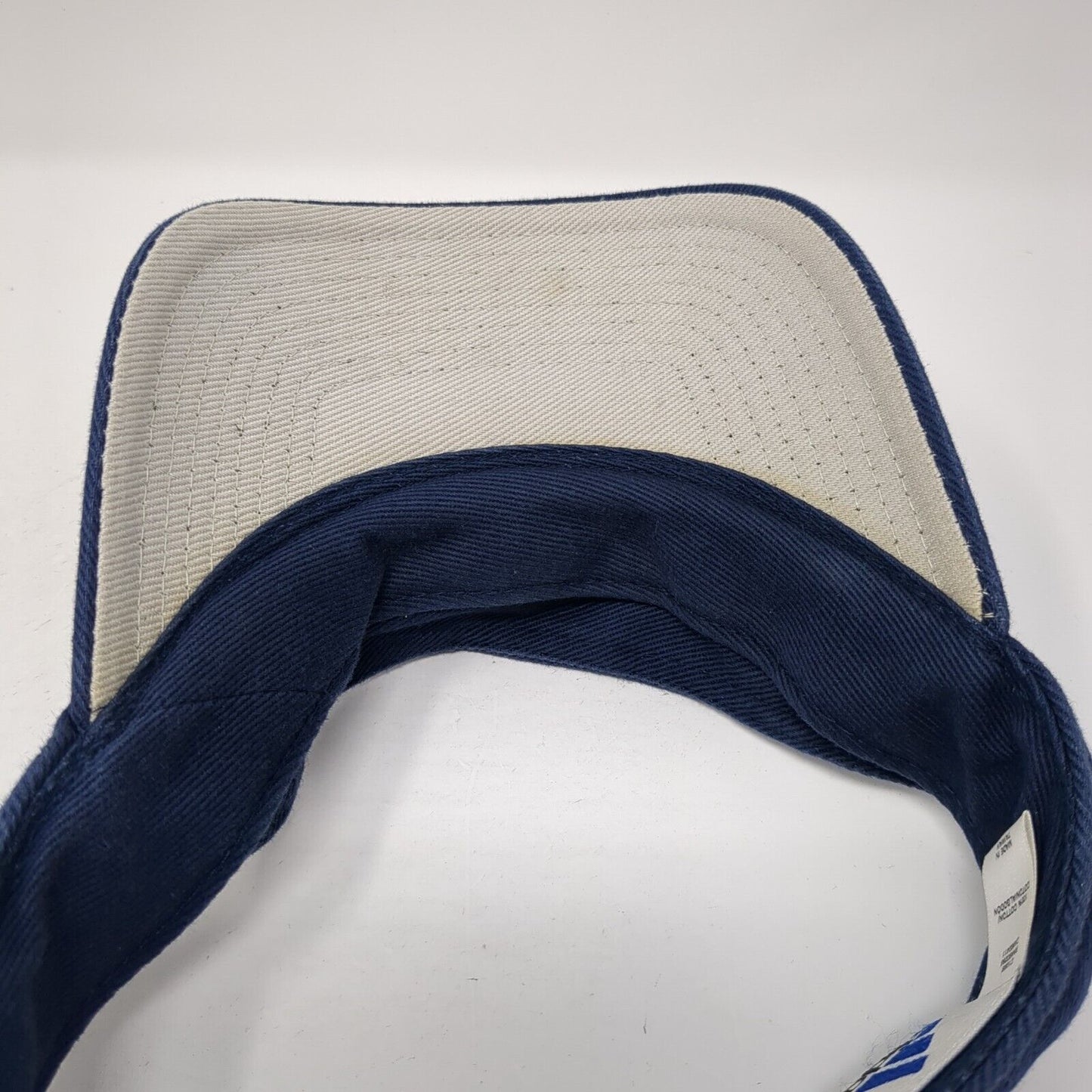 Adidas Strapback Sun Visor Hat Blue One Size Adjustable 3 Stripes