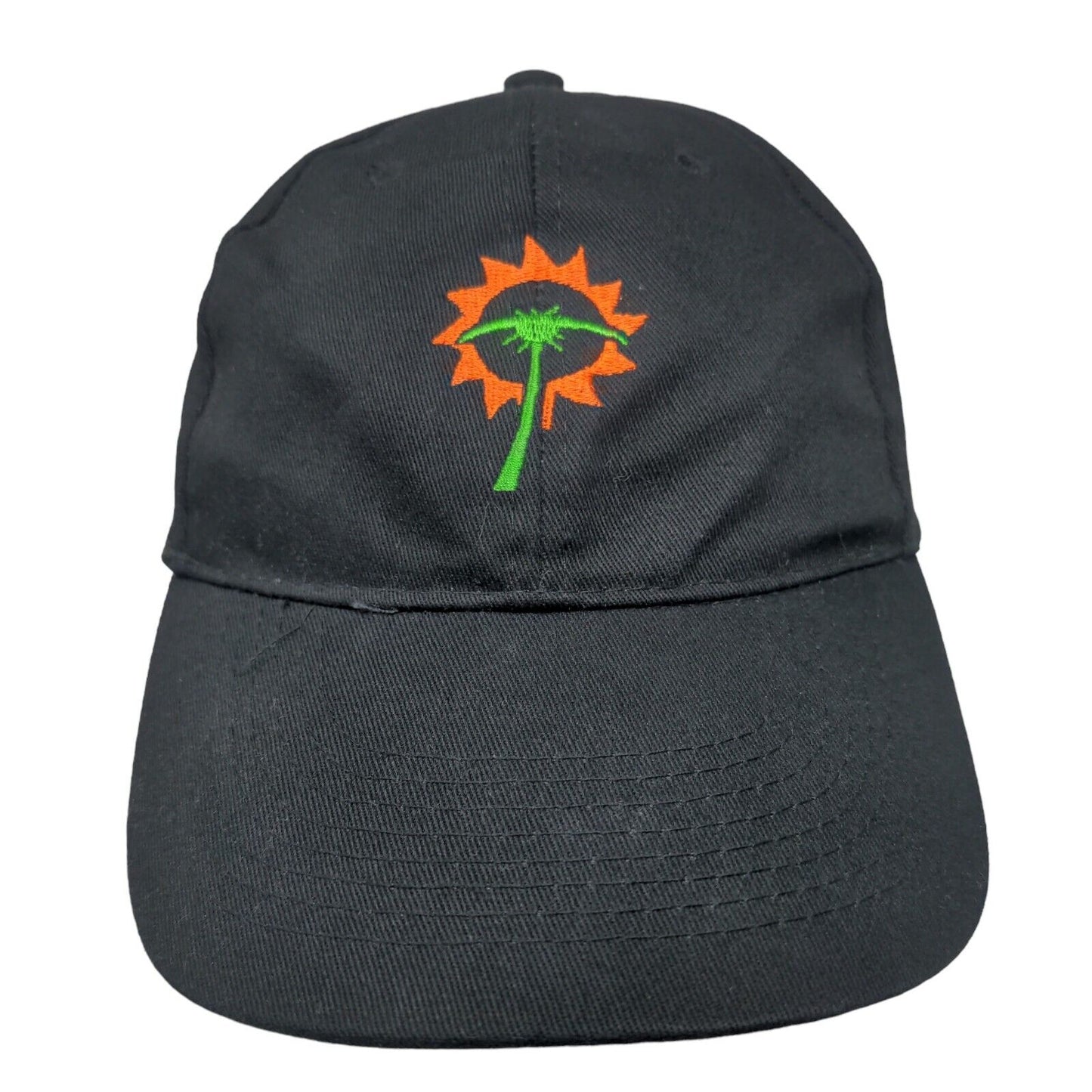 Palm Tree Ruud Slideback Hat Black One Size Embroidered Adjustable 6 Panel