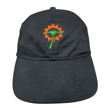 Palm Tree Ruud Slideback Hat Black One Size Embroidered Adjustable 6 Panel