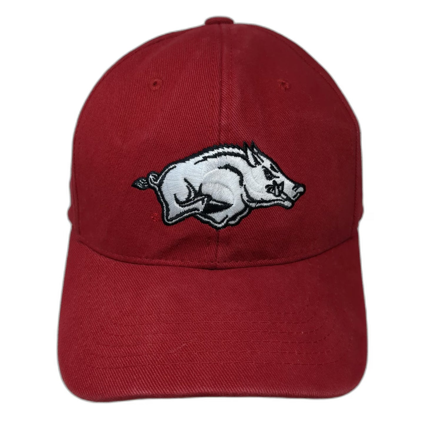 Arkansas Razorbacks NCAA Captivating Red One Size Cap Hat Strapback Cotton Logo