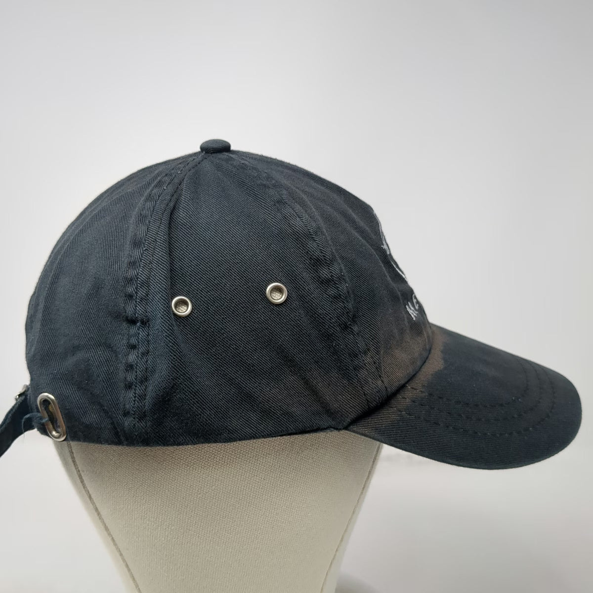 KC Caps Merlin Eagle Black One Size Baseball Cap Slideback Embroidered Bird