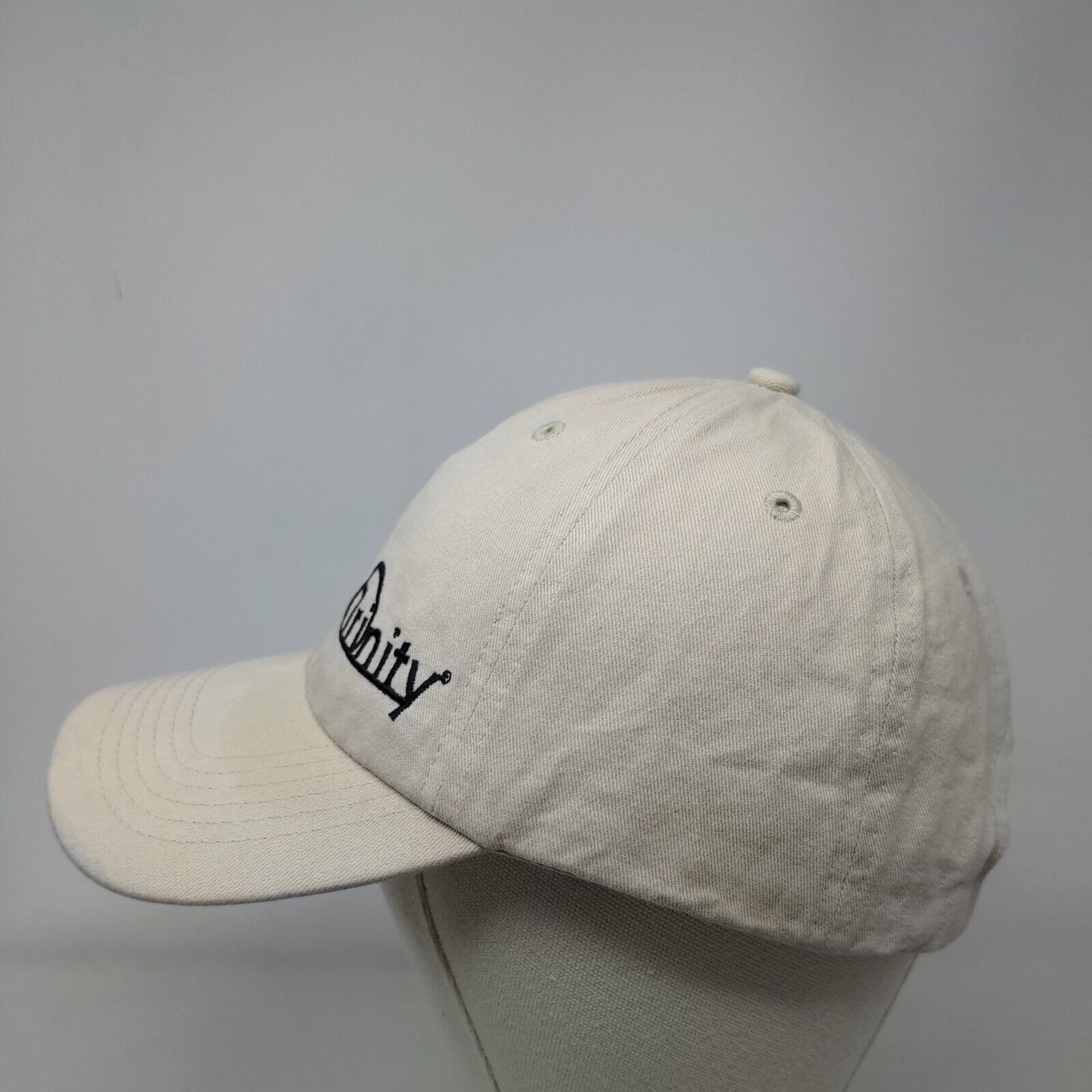 Trinity Slideback Hat Tan OSFM Adjustable Embroidered Quake City Caps Cotton