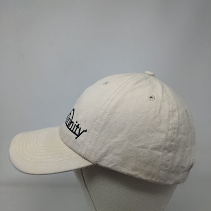 Trinity Slideback Hat Tan OSFM Adjustable Embroidered Quake City Caps Cotton