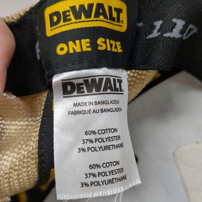 DeWalt Trucker Hat Brown One Size Mesh Back Snapback Flexfit Guaranteed Tough