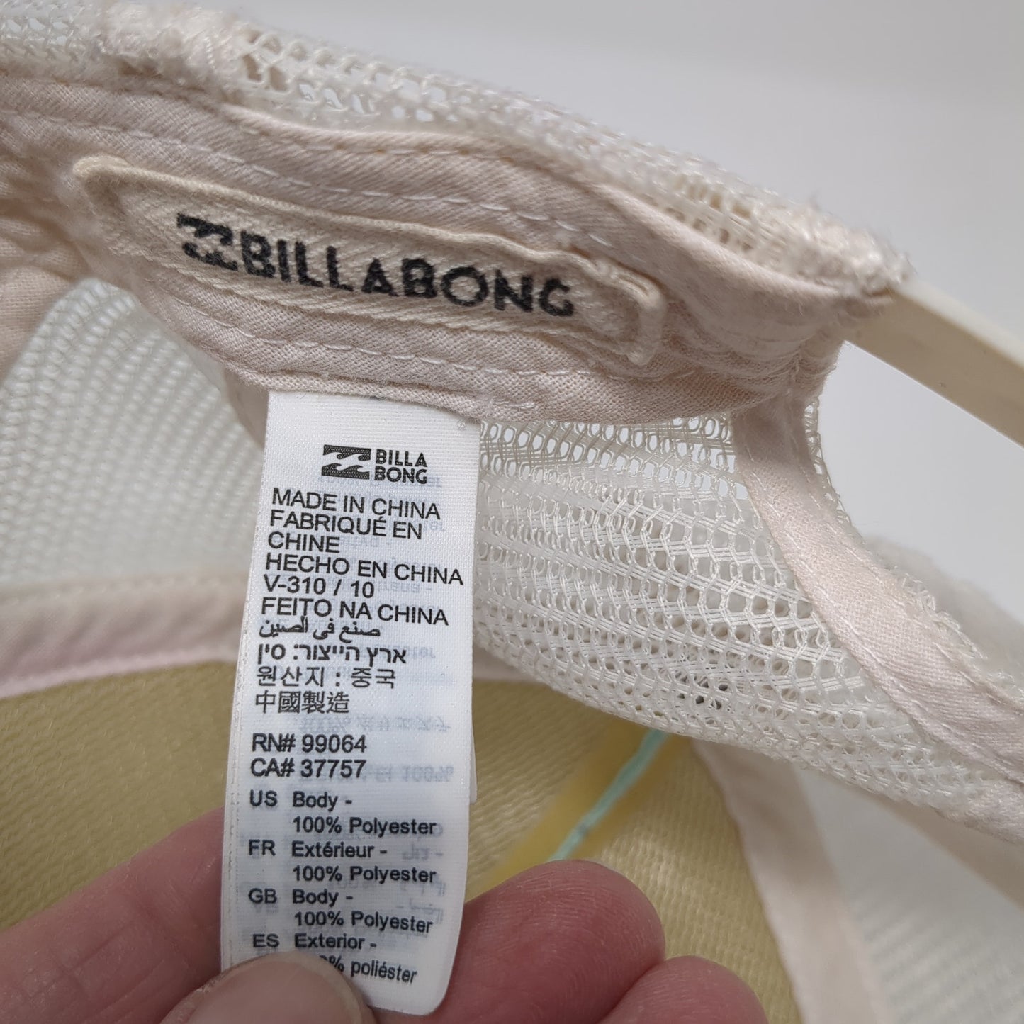 East Coast Snapback Trucker Hat Blue One Size Mesh Back Billabong