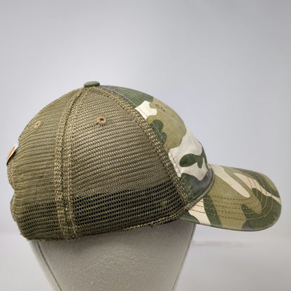 Carhartt Trucker Hat Green One Size Camo Mesh Back Snapback Embroidered Logo