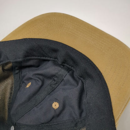 Labor Baseball Cap Brown One Size Adjustable Canvas Hat White Script Embroidery