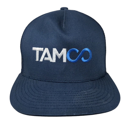 Tamco Snapback Trucker Hat Blue OS Adjustable Embroidered Mesh Back Yupoong