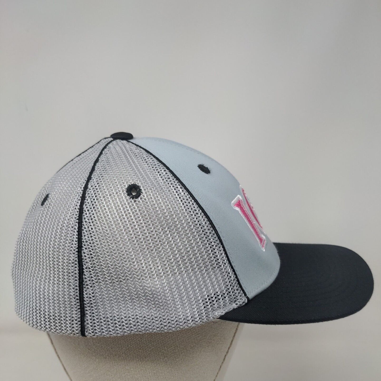 IGH Fitted Trucker Hat Gray L/XL Embroidered Pro Model Mesh Pacific Headwear