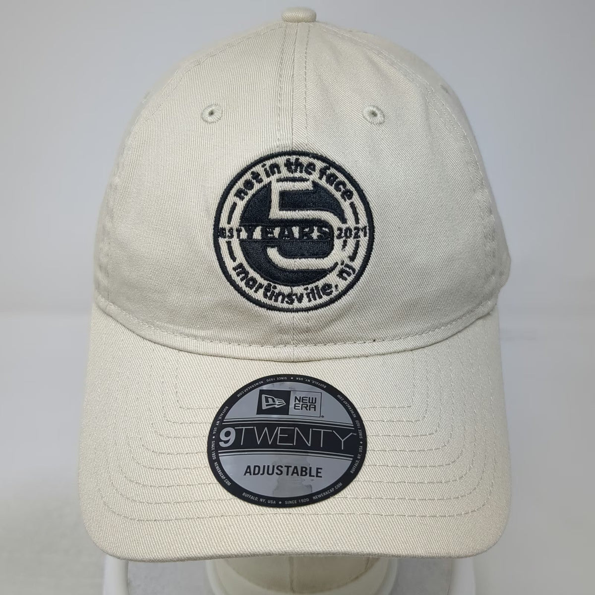 New Era Baseball Cap Beige One Size 9TWENTY Slideback Martinsville NJ Cotton Hat