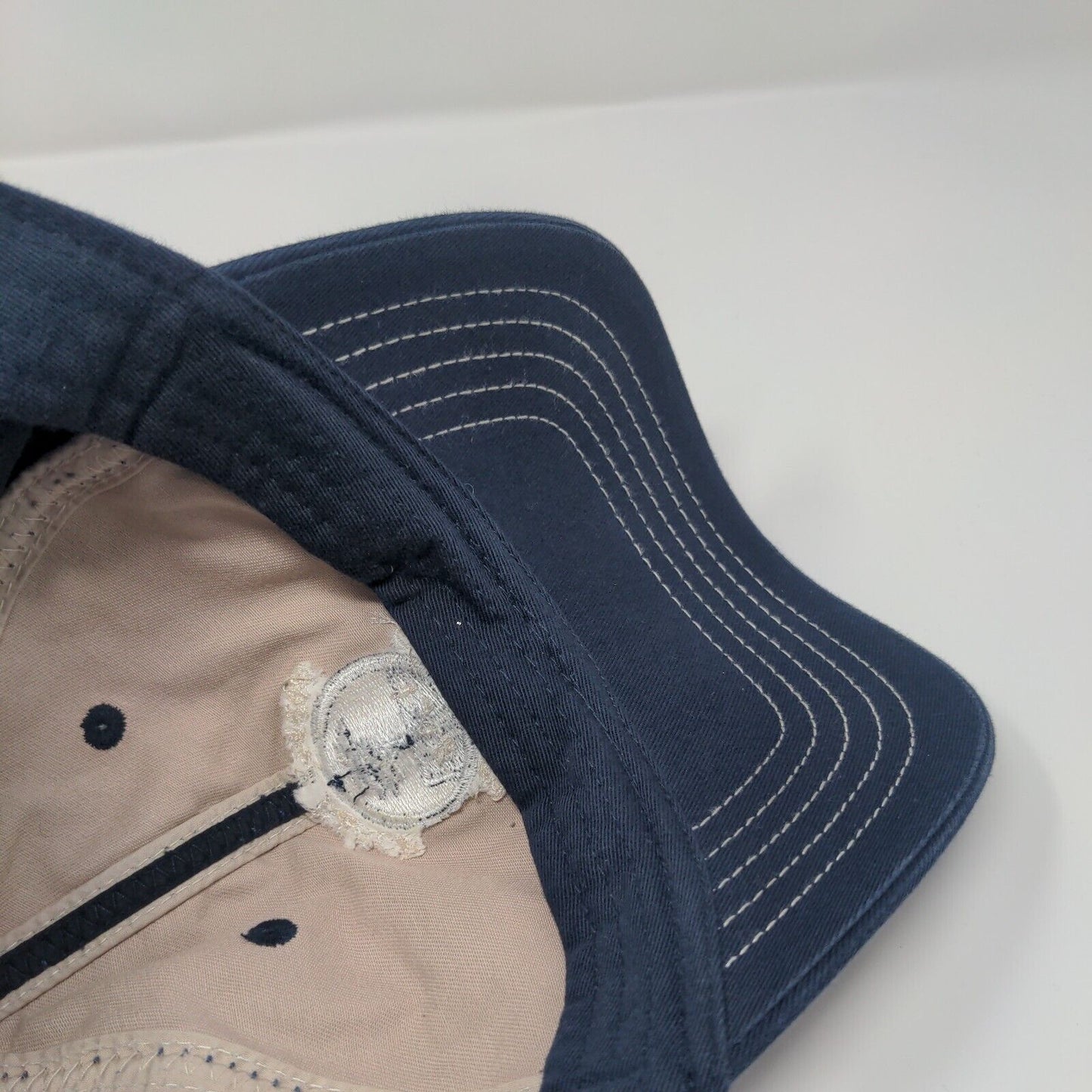 Pebble Beach Golf Link Strapback Hat Blue OS Classics Cut Embroidered Ahead