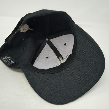 Joycap Snapback Hat Black One Size Skeleton Middle Finger Acrylic Graphic