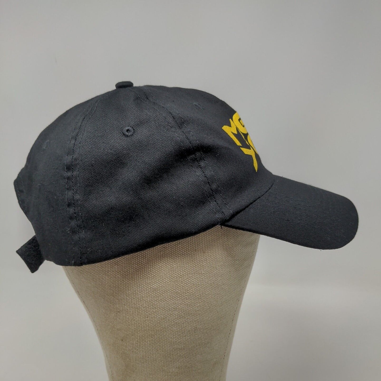 Hit Wear Men's Strapback Hat Black OSFA Graphic Mello Yello Logo Cotton