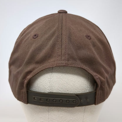 Brixton 5 Panel Brown Hat One Size Manufacturing Co Patch Snapback Flat Bill