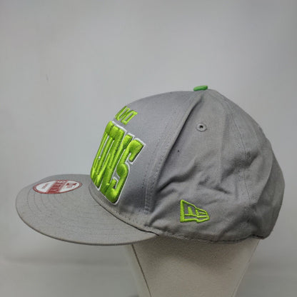 New Era Men's Snapback Hat Gray OSFM Miami Marlins MLB Embroidered Logo