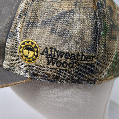 Franklin Building Supply Strapback Trucker Hat Camo One Size Mesh Back