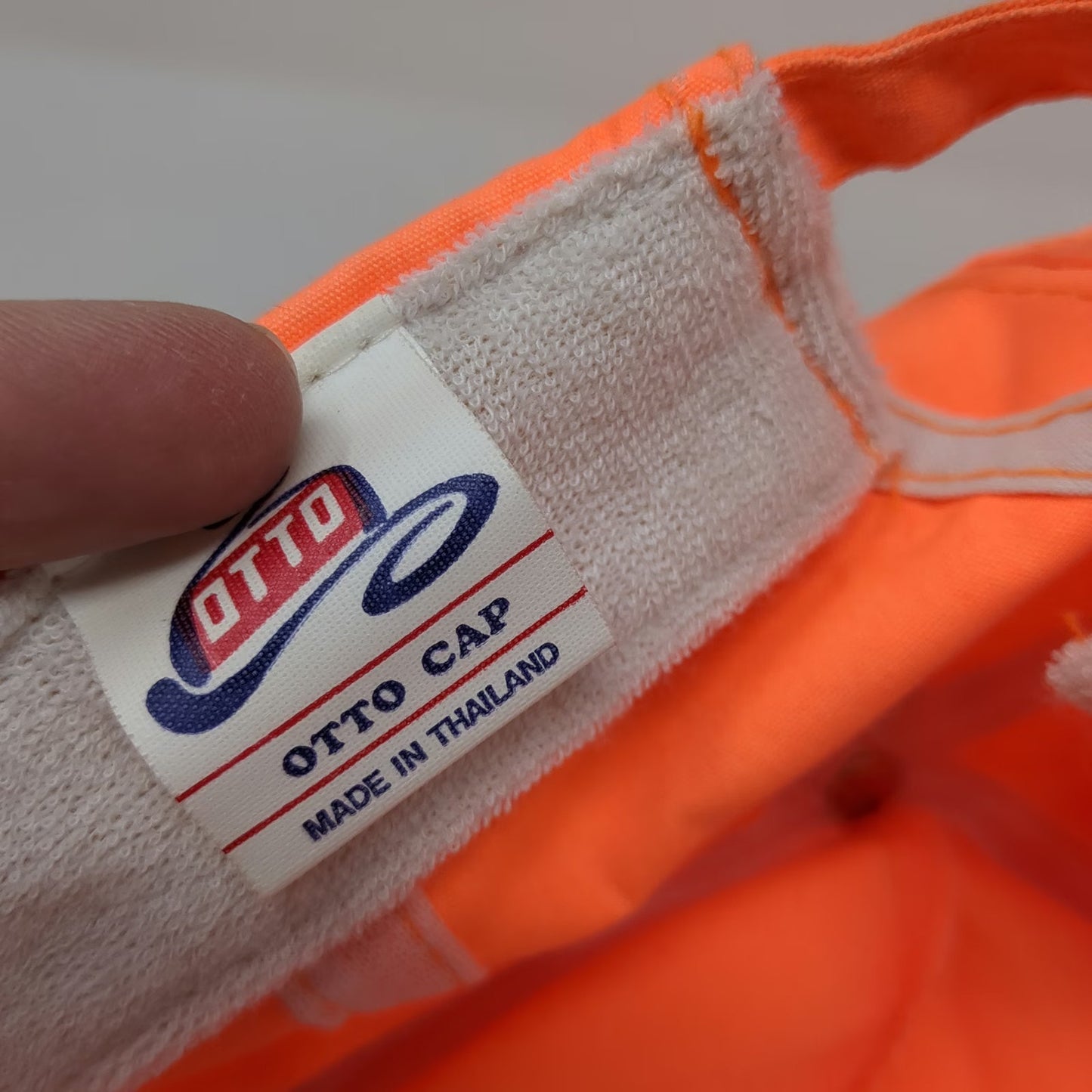 Otto 5 Panel Orange One Size Sumner Tractor Rope Hat Slideback Embroidered
