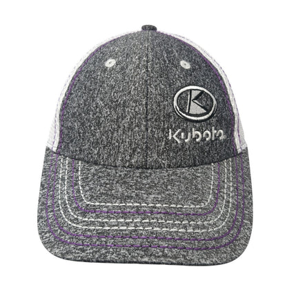 Kubota Strapback Hat Gray One Size Mesh Back Colorblock Fast Eddie