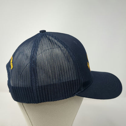 Richardson Trucker Hat Blue Yellow One Size Fear The Talon Eagle Logo Mesh Back