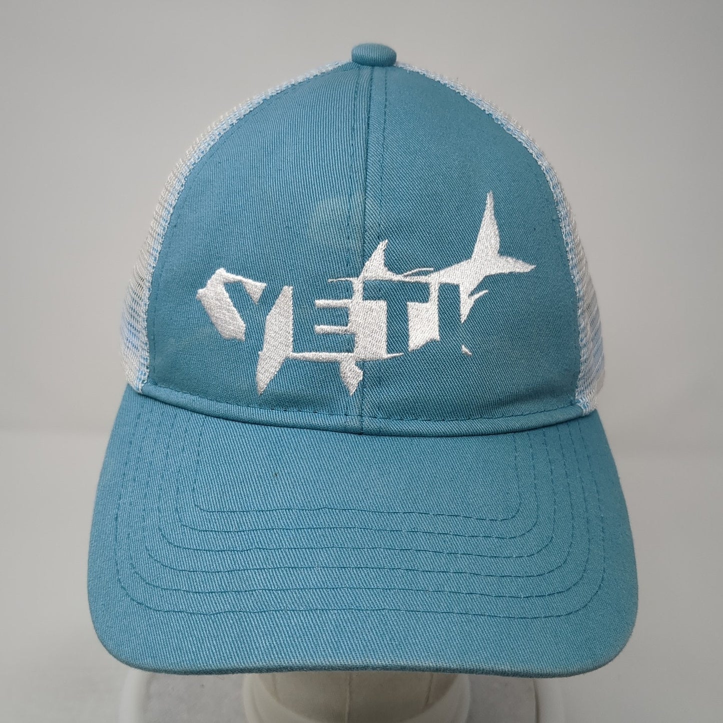 Yeti Coolers Snapback Mesh Back Trucker Hat Blue One Size Colorblock