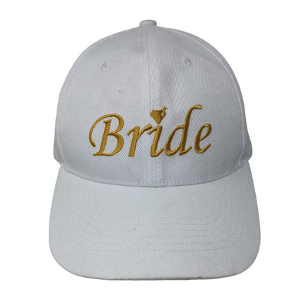 Bride Lace Veil Hat White One Size Embroidered Solid 6 Panel Vent Holes