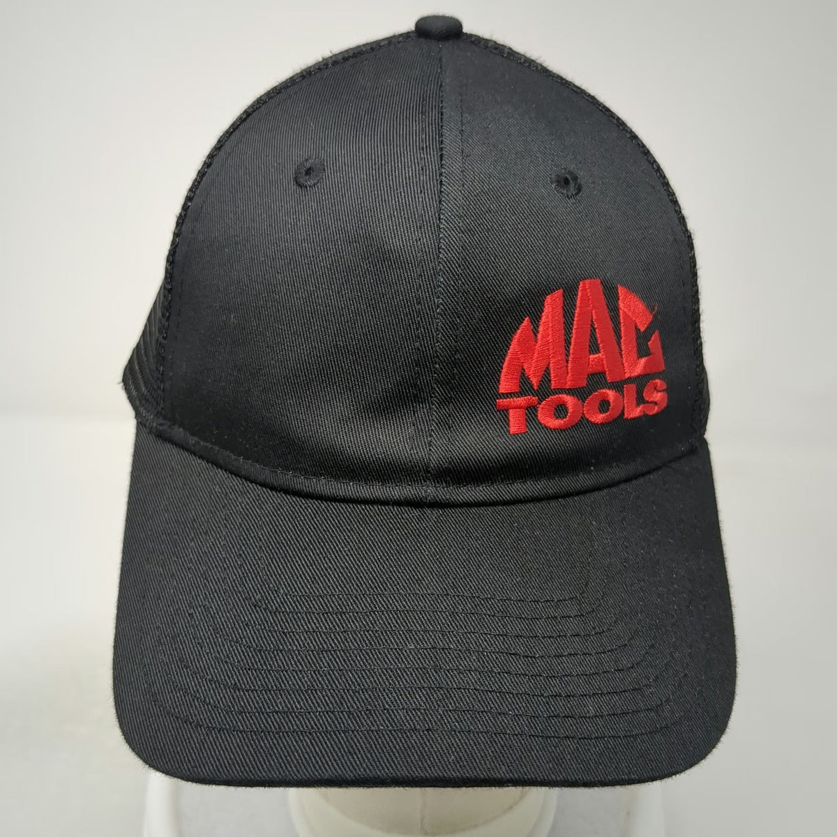 Mac Tools Trucker Hat Black One Size Snapback Mesh Back Embroidered Logo Work