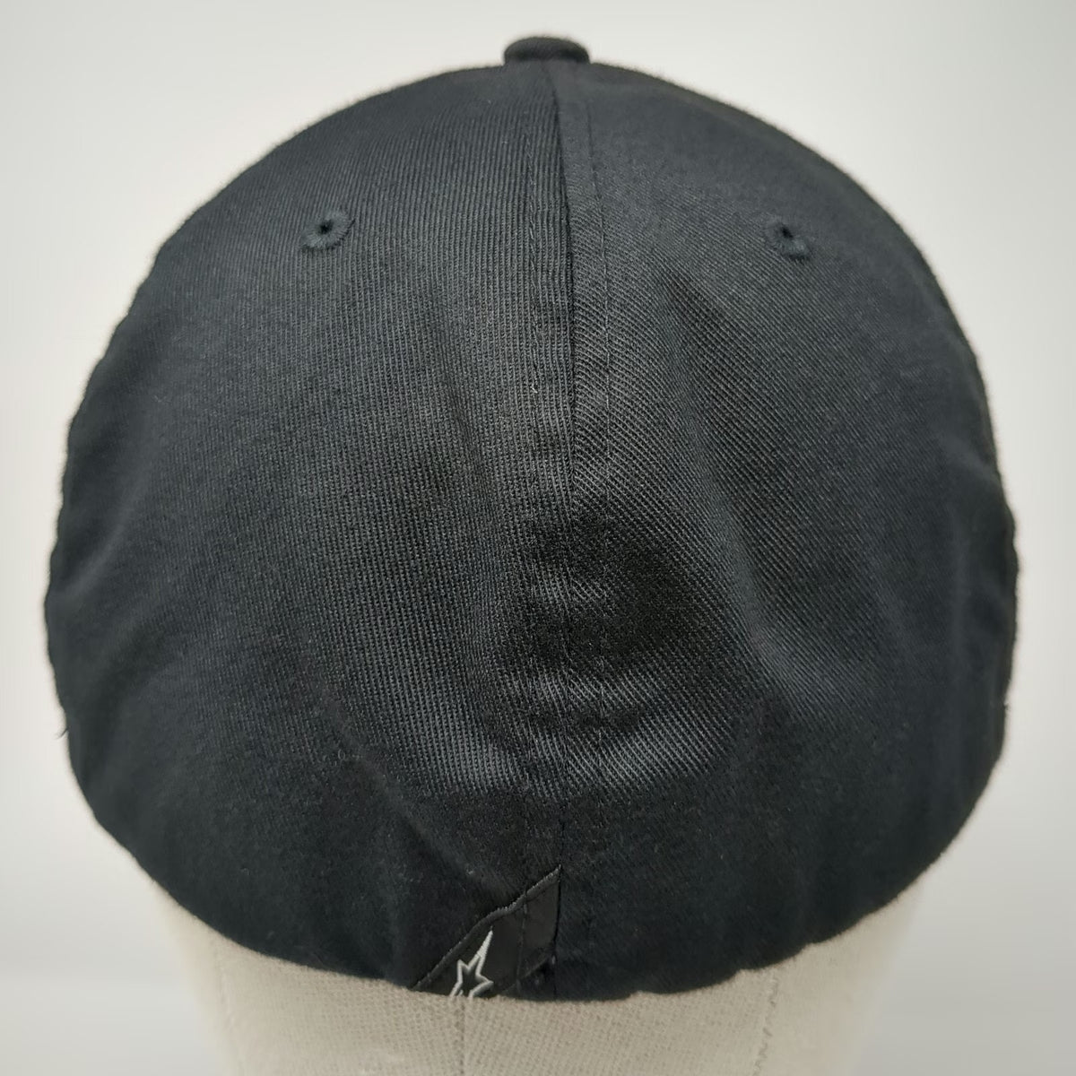 Alpinestars Baseball Cap Black XL Fitted Flexfit Tonal Logo Motorcycle Hat