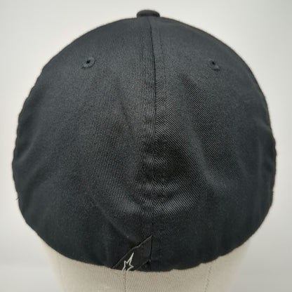 Alpinestars Baseball Cap Black XL Fitted Flexfit Tonal Logo Motorcycle Hat